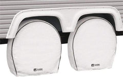 Classic Accessories - Polyvinyl Chloride RV Protective Cover - 36 to 39" Diam x 9" Wide, Snow White - Exact Tool & Supply