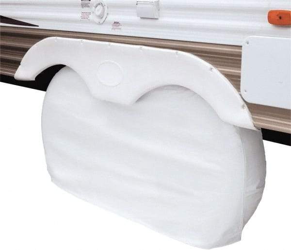 Classic Accessories - Polyvinyl Chloride RV Protective Cover - 27 to 30" Diam 8" Wide, Snow White - Exact Tool & Supply