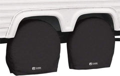 Classic Accessories - Polyvinyl Chloride RV Protective Cover - 36 to 39" Diam x 9" Wide, Black - Exact Tool & Supply