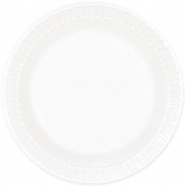 DART - Concorde Foam Plate, 6" dia, 1000/Carton - White - Exact Tool & Supply