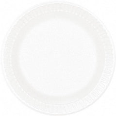 DART - Concorde Foam Plate, 6" dia, 1000/Carton - White - Exact Tool & Supply