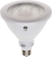 GE Lighting - 18 Watt LED Flood/Spot Medium Screw Lamp - 3,000°K Color Temp, 1,550 Lumens, 120 Volts, Dimmable, PAR38, 25,000 hr Avg Life - Exact Tool & Supply