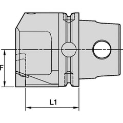 Kennametal - EG-P-GUP, EG-U-GUN, EG-U-GUP, ER-P-GUP, ER-U-GUN, ER-U-GUP Insert, 57mm Head Length, Modular Grooving Blade Holder Head - Right Hand Cut, System Size KM80TS, Through Coolant, Series Beyond Evolution - Exact Tool & Supply