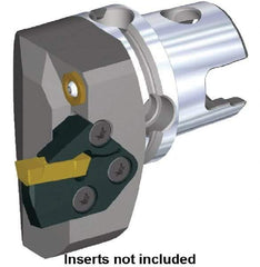 Kennametal - A3 & A4 Modular Blade Insert, 66.5mm Head Length, Modular Grooving Blade Holder Head - Left Hand Cut, System Size KM80ATC, Through Coolant, Series KGMS - Exact Tool & Supply