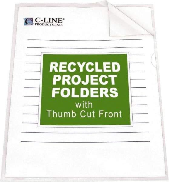 C-LINE - 8-1/2 x 11", Letter Size, Clear, Project Folder - Exact Tool & Supply