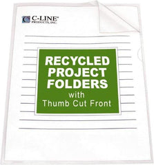 C-LINE - 8-1/2 x 11", Letter Size, Clear, Project Folder - Exact Tool & Supply