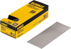 DeWALT - 18 Gauge 1-3/4" Long Brad Nails for Power Nailers - Steel, Bright Finish, Smooth Shank, Straight Stick Collation, Brad Head, Chisel Point - Exact Tool & Supply