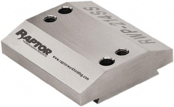 Raptor Workholding - 1-1/2" Jaw Width, 1/2" High x 2-1/2" Long x 2.2" Wide Riser - For Use with 4 & 5 Axis Workholding Systems - Exact Tool & Supply