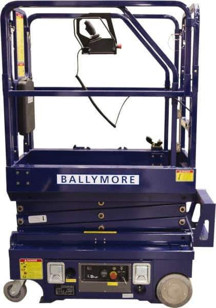 Ballymore - Cherry Pickers (Personal Lifts) Type: Drivable Mini Scissor Lift Type of Power: 12V DC - Exact Tool & Supply