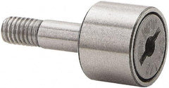 Accurate Bushing - 1-1/4" Roller Diam x 3/4" Width, 1/2" Stud Diam x 1-1/4" Length, Stud Cam Follower - Stainless Steel, 5/8" Thread Length, 1/2-20 Thread, 2" OAL, 2,750 Lb Dynamic Cap - Exact Tool & Supply