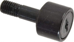 Accurate Bushing - 5/8" Roller Diam x 7/16" Width, 1/4" Stud Diam x 3/4" Length, Stud Cam Follower - Steel, 5/16" Thread Length, 1/4-28 Thread, 1-3/16" OAL, 1,320 Lb Dynamic Cap, 1,250 Lb Static Cap - Exact Tool & Supply