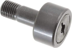 Accurate Bushing - 7/8" Roller Diam x 1/2" Width, 3/8" Stud Diam x 7/8" Length, Stud Cam Follower - Steel, 3/8" Thread Length, 3/8-24 Thread, 1-3/8" OAL, 2,140 Lb Dynamic Cap, 2,260 Lb Static Cap - Exact Tool & Supply
