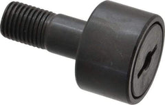Accurate Bushing - 1" Roller Diam x 5/8" Width, 7/16" Stud Diam x 1" Length, Stud Cam Follower - Steel, 1/2" Thread Length, 7/16-20 Thread, 1-5/8" OAL, 3,030 Lb Dynamic Cap, 3,100 Lb Static Cap - Exact Tool & Supply