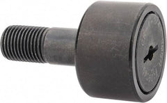 Accurate Bushing - 1-1/4" Roller Diam x 3/4" Width, 1/2" Stud Diam x 1-1/4" Length, Stud Cam Follower - Steel, 5/8" Thread Length, 1/2-20 Thread, 2" OAL, 4,470 Lb Dynamic Cap, 4,300 Lb Static Cap - Exact Tool & Supply