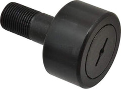 Accurate Bushing - 2-1/4" Roller Diam x 1-1/4" Width, 7/8" Stud Diam x 2" Length, Stud Cam Follower - Steel, 1" Thread Length, 7/8-14 Thread, 3-1/4" OAL, 10,370 Lb Dynamic Cap, 10,700 Lb Static Cap - Exact Tool & Supply