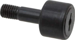 Accurate Bushing - 5/8" Roller Diam x 7/16" Width, 1/4" Stud Diam x 3/4" Length, Stud Cam Follower - Steel, 5/16" Thread Length, 1/4-28 Thread, 1-3/16" OAL, 1,320 Lb Dynamic Cap, 1,250 Lb Static Cap - Exact Tool & Supply