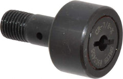Accurate Bushing - 7/8" Roller Diam x 1/2" Width, 3/8" Stud Diam x 7/8" Length, Stud Cam Follower - Steel, 3/8" Thread Length, 3/8-24 Thread, 1-3/8" OAL, 2,140 Lb Dynamic Cap, 2,260 Lb Static Cap - Exact Tool & Supply