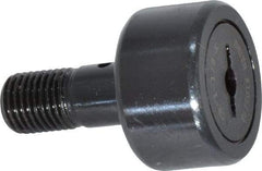 Accurate Bushing - 1-1/8" Roller Diam x 5/8" Width, 7/16" Stud Diam x 1" Length, Stud Cam Follower - Steel, 1/2" Thread Length, 7/16-20 Thread, 1-5/8" OAL, 3,030 Lb Dynamic Cap, 3,100 Lb Static Cap - Exact Tool & Supply