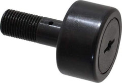 Accurate Bushing - 1-3/8" Roller Diam x 3/4" Width, 1/2" Stud Diam x 1-1/4" Length, Stud Cam Follower - Steel, 5/8" Thread Length, 1/2-20 Thread, 2" OAL, 4,470 Lb Dynamic Cap, 4,300 Lb Static Cap - Exact Tool & Supply