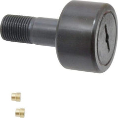 Accurate Bushing - 1-1/2" Roller Diam x 7/8" Width, 5/8" Stud Diam x 1-1/2" Length, Stud Cam Follower - Steel, 3/4" Thread Length, 5/8-18 Thread, 2-3/8" OAL, 5,560 Lb Dynamic Cap, 5,730 Lb Static Cap - Exact Tool & Supply