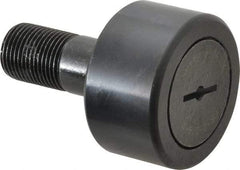 Accurate Bushing - 2-1/4" Roller Diam x 1-1/4" Width, 7/8" Stud Diam x 2" Length, Stud Cam Follower - Steel, 1" Thread Length, 7/8-14 Thread, 3-1/4" OAL, 10,370 Lb Dynamic Cap, 10,700 Lb Static Cap - Exact Tool & Supply