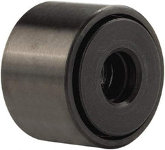Accurate Bushing - 5/8" Bore, 2" Roller Diam x 1-1/4" Roller Width, Stainless Steel Yoke Cam Follower - 5,660 Lb Dynamic Load Capacity, 1-5/16" Overall Width - Exact Tool & Supply