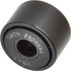 Accurate Bushing - 5/16" Bore, 1" Roller Diam x 5/8" Roller Width, Steel Yoke Cam Follower - 3,030 Lb Dynamic Load Capacity, 11/16" Overall Width - Exact Tool & Supply