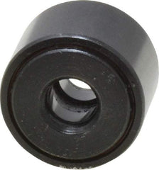 Accurate Bushing - 1/4" Bore, 3/4" Roller Diam x 1/2" Roller Width, Steel Yoke Cam Follower - 2,140 Lb Dynamic Load Capacity, 9/16" Overall Width - Exact Tool & Supply
