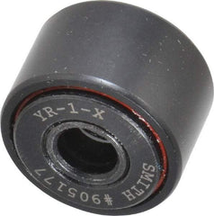 Accurate Bushing - 5/16" Bore, 1" Roller Diam x 5/8" Roller Width, Steel Yoke Cam Follower - 3,030 Lb Dynamic Load Capacity, 11/16" Overall Width - Exact Tool & Supply