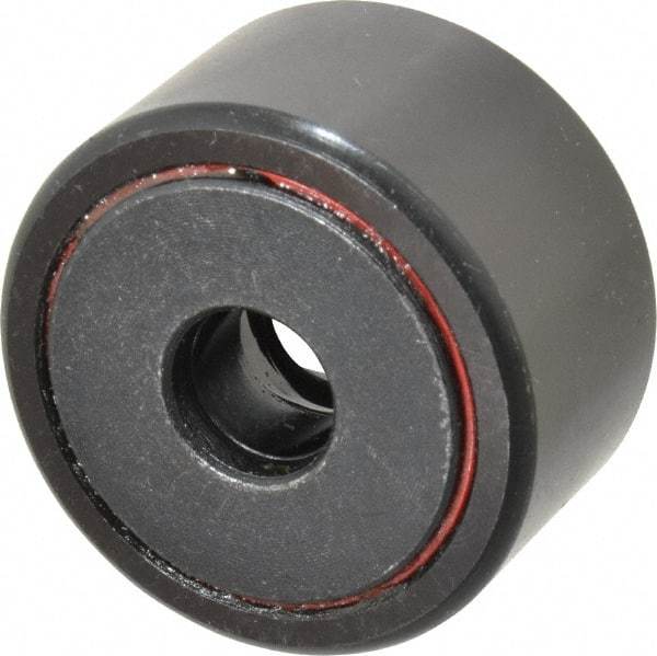Accurate Bushing - 1/2" Bore, 1-3/4" Roller Diam x 1" Roller Width, Steel Yoke Cam Follower - 7,870 Lb Dynamic Load Capacity, 1-1/16" Overall Width - Exact Tool & Supply