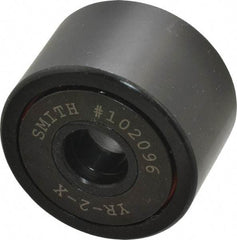 Accurate Bushing - 5/8" Bore, 2" Roller Diam x 1-1/4" Roller Width, Steel Yoke Cam Follower - 10,370 Lb Dynamic Load Capacity, 1-5/16" Overall Width - Exact Tool & Supply