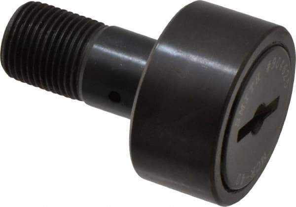 Accurate Bushing - 40mm Roller Diam x 20mm Width, 18mm Stud Diam x 36.5mm Length, Stud Cam Follower - Steel, 19mm Thread Length, M18x1.5 Thread, 58mm OAL, 14,200 N Dynamic Cap, 20,400 N Static Cap - Exact Tool & Supply