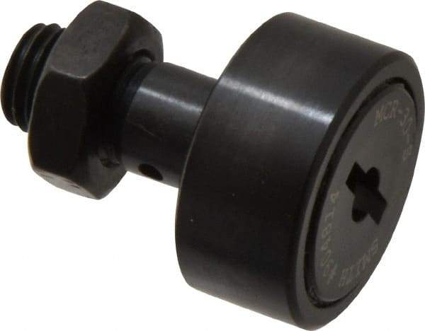 Accurate Bushing - 30mm Roller Diam x 14mm Width, 12mm Stud Diam x 25mm Length, Sealed Stud Cam Follower - Steel, 13mm Thread Length, M12x1.5 Thread, 40mm OAL, 8,100 N Dynamic Cap, 9,700 N Static Cap - Exact Tool & Supply