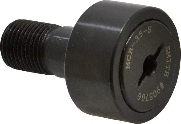 Accurate Bushing - 35mm Roller Diam x 18mm Width, 16mm Stud Diam x 32.5mm Length, Sealed Stud Cam Follower - Steel, 17mm Thread Length, M16x1.5 Thread, 52mm OAL, 12,900 N Dynamic Cap, 19,000 N Static Cap - Exact Tool & Supply