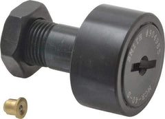 Accurate Bushing - 40mm Roller Diam x 20mm Width, 18mm Stud Diam x 36.5mm Length, Sealed Stud Cam Follower - Steel, 19mm Thread Length, M18x1.5 Thread, 58mm OAL, 14,200 N Dynamic Cap, 20,400 N Static Cap - Exact Tool & Supply