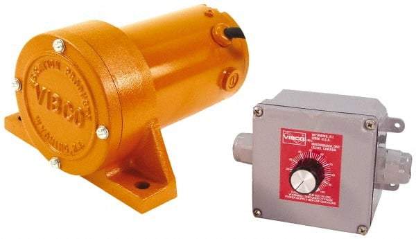 Vibco - 1 Phase, 1.3 Amp, 115 Volt, 6-3/4" Long, Electric Vibrators - 0 to 100 Lbs. Force, 68 Decibels - Exact Tool & Supply