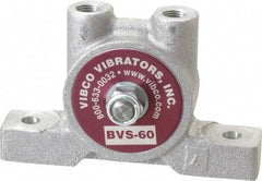 Vibco - 20 Lb. Force, 4 Cubic Feet per Minute, 12,000 RPM, 66 Decibel, Pneumatic Vibrator - 3-7/8" Long x 1-3/16" Wide x 2-3/8" High, 1/8 Port Inlet, 1/8 Port Outlet - Exact Tool & Supply
