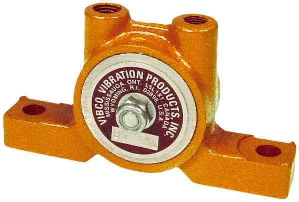 Vibco - 55 Lb. Force, 6 Cubic Feet per Minute, 24,000 RPM, 74 Decibel, Pneumatic Vibrator - 3-7/8" Long x 1-9/16" Wide x 2-3/8" High, 1/8 Port Inlet, 1/8 Port Outlet - Exact Tool & Supply