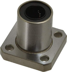 Value Collection - 1/2" ID, Square Flanged Single Linear Bearing - 7/8" OD - Exact Tool & Supply