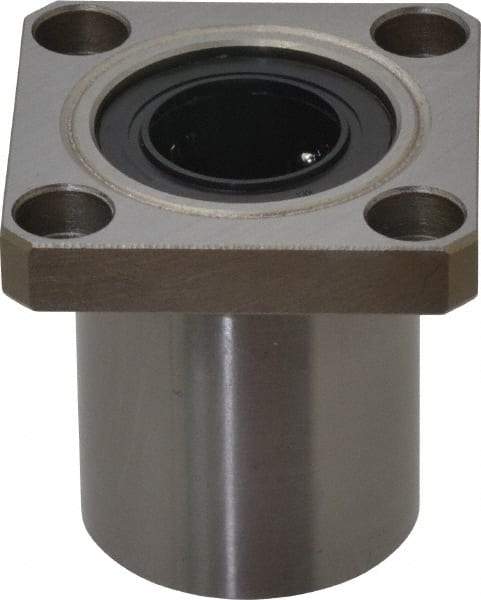 Value Collection - 5/8" ID, Square Flanged Single Linear Bearing - 1-1/8" OD - Exact Tool & Supply