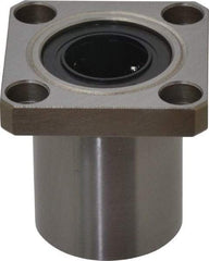 Value Collection - 5/8" ID, Square Flanged Single Linear Bearing - 1-1/8" OD - Exact Tool & Supply
