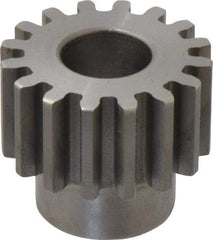 Boston Gear - 12 Pitch, 1.333" Pitch Diam, 16 Tooth Spur Gear - 3/4" Face Width, 5/8" Bore Diam, 0.99" Hub Diam, 14.5° Pressure Angle, Steel - Exact Tool & Supply