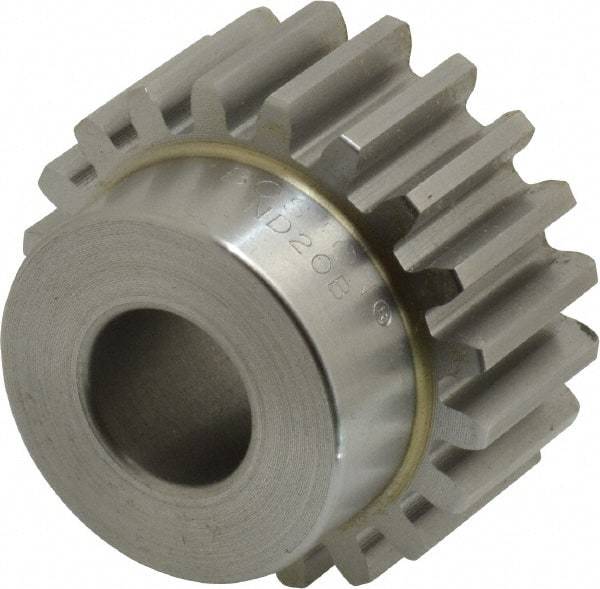 Boston Gear - 12 Pitch, 1.667" Pitch Diam, 20 Tooth Spur Gear - 3/4" Face Width, 5/8" Bore Diam, 1.32" Hub Diam, 14.5° Pressure Angle, Steel - Exact Tool & Supply
