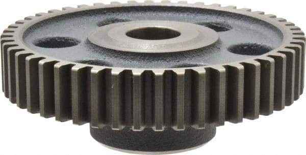 Boston Gear - 12 Pitch, 4" Pitch Diam, 48 Tooth Spur Gear - 3/4" Face Width, 3/4" Bore Diam, 1-3/4" Hub Diam, 14.5° Pressure Angle, Steel - Exact Tool & Supply