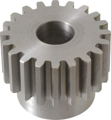 Boston Gear - 10 Pitch, 2" Pitch Diam, 20 Tooth Spur Gear - 1" Face Width, 3/4" Bore Diam, 1.62" Hub Diam, 14.5° Pressure Angle, Steel - Exact Tool & Supply