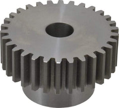 Boston Gear - 10 Pitch, 3" Pitch Diam, 30 Tooth Spur Gear - 1" Face Width, 3/4" Bore Diam, 2.02" Hub Diam, 14.5° Pressure Angle, Steel - Exact Tool & Supply