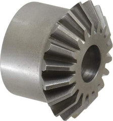Boston Gear - 12 Pitch, 1-1/2" Pitch Diam, 18 Tooth Miter Gear - 0.33" Face Width, 1/2" Bore Diam, 1-1/4" Hub Diam, 20° Pressure Angle, Steel - Exact Tool & Supply