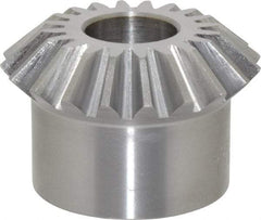 Boston Gear - 10 Pitch, 2" Pitch Diam, 20 Tooth Miter Gear - 0.45" Face Width, 3/4" Bore Diam, 1.62" Hub Diam, 20° Pressure Angle, Steel - Exact Tool & Supply
