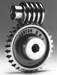 Boston Gear - 8 Pitch, 7-1/2" Pitch Diam, 60 Tooth Worm Gear - 1" Bore Diam, 14.5° Pressure Angle, Bronze - Exact Tool & Supply