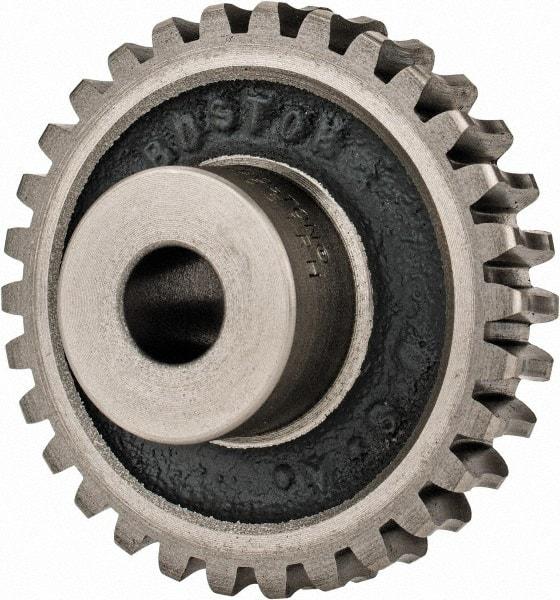 Boston Gear - 12 Pitch, 2-1/2" Pitch Diam, 30 Tooth Worm Gear - 1/2" Bore Diam, 14.5° Pressure Angle, Cast Iron - Exact Tool & Supply